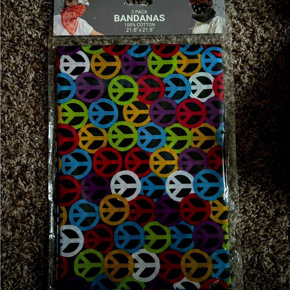 Unisex Peace Sign Bandanas